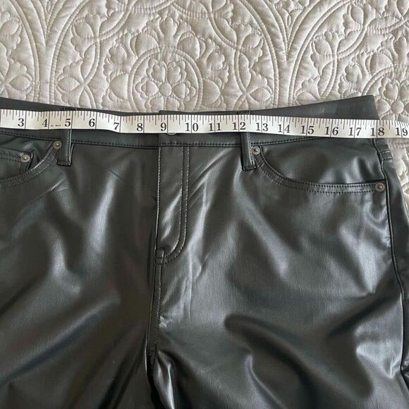 NWT Banana Republic  low rise bootcut Leather Pants Size 32/14 - Picture 12 of 15